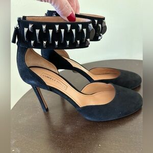 Samuele failli 37 black suede heels studded ankle strap
US 7 NEW ITALIAN
